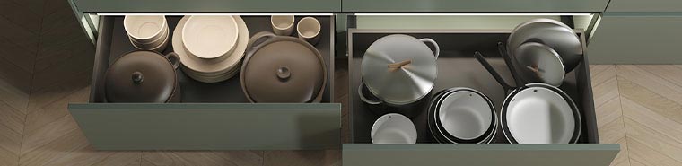 Intérieurs de tiroirs