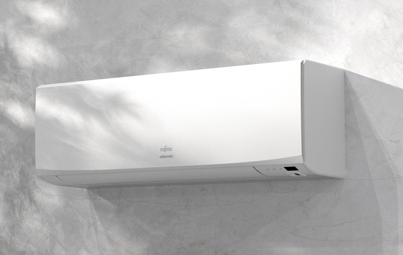 Climatisation réversible Atlantic installée dans un salon moderne