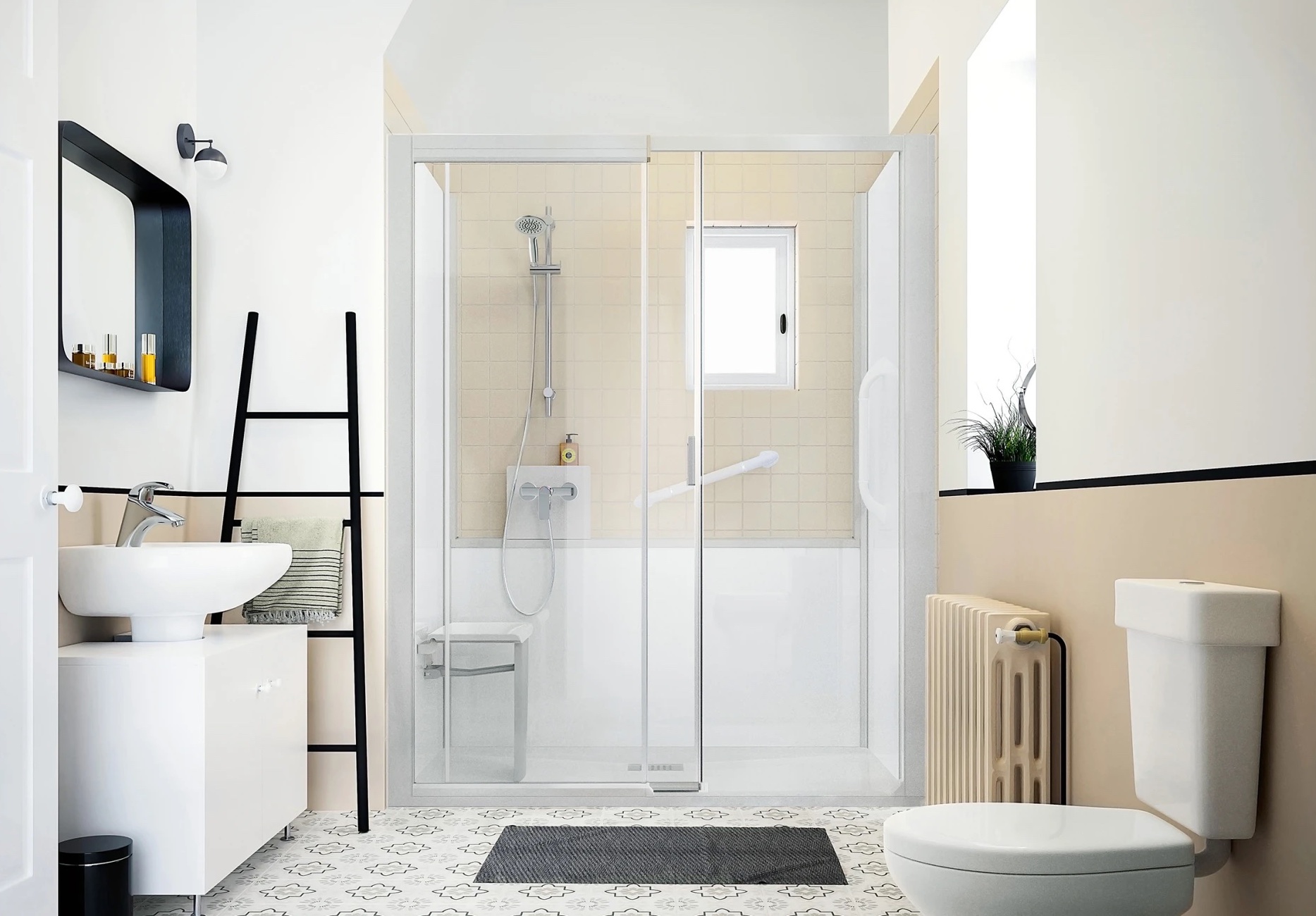 Douche sécurisée Kinemagic Sérénité mixte — ambiance