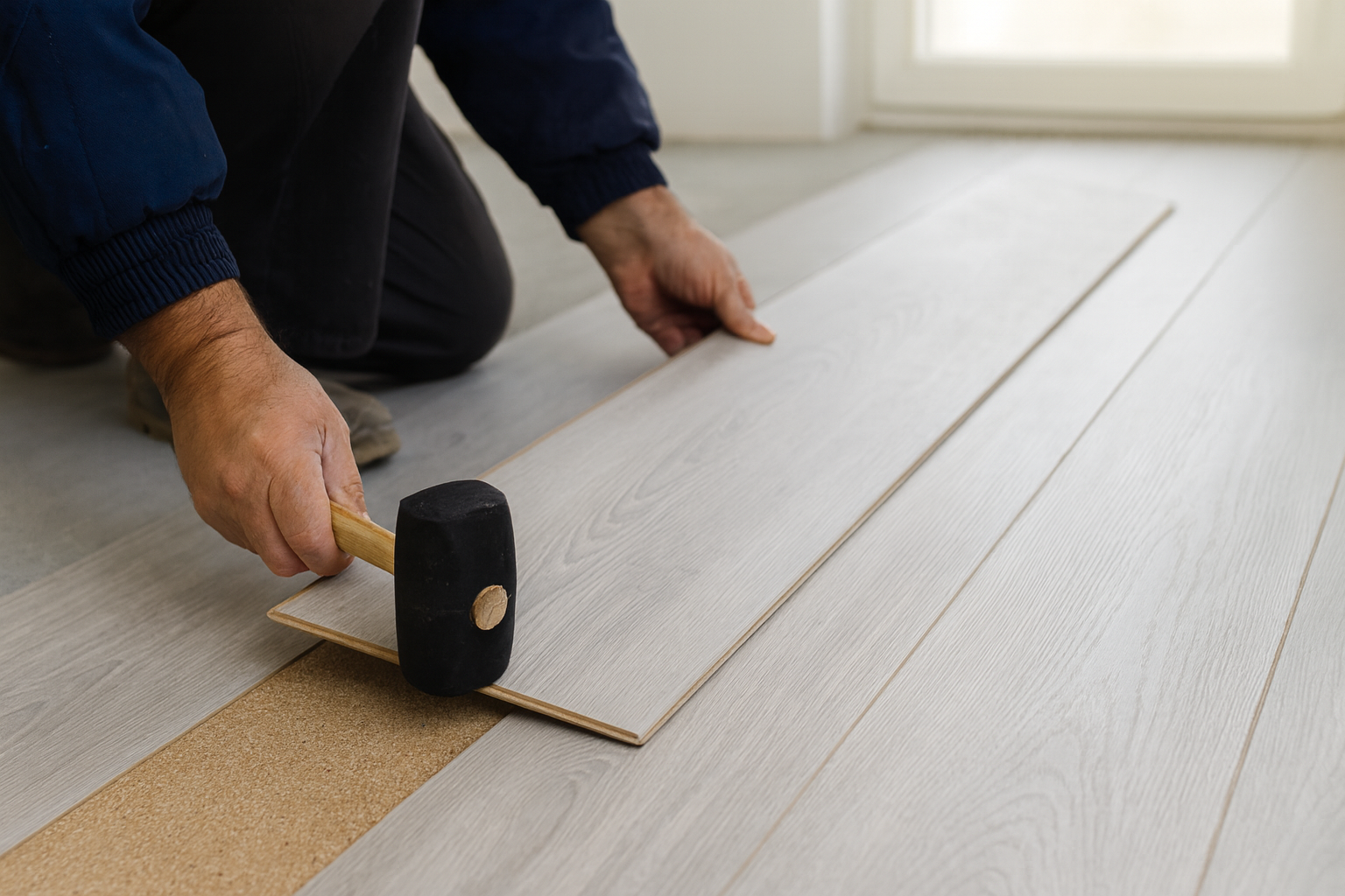 Pose de sols : stratifié, PVC et carrelage – finitions coordonnées